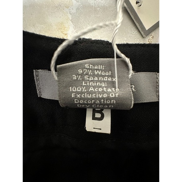 Ann Taylor NWT Margo Wool Spandex Black wide leg Pants Women size 8 - Picture 11 of 11